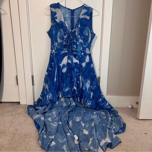 Tie die high low dress